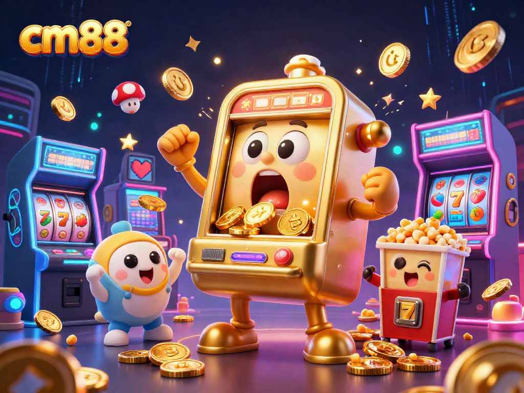 Spin the cm88 slot machine to win huge jackpots with colorful arcade elements!