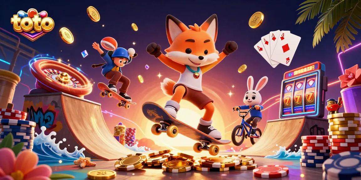 Experience excitement with toto as cartoon characters bring casino action to life!