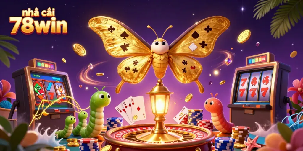 Experience vibrant casino excitement with nhà cái 78win showcased in a compelling 3D illustration.