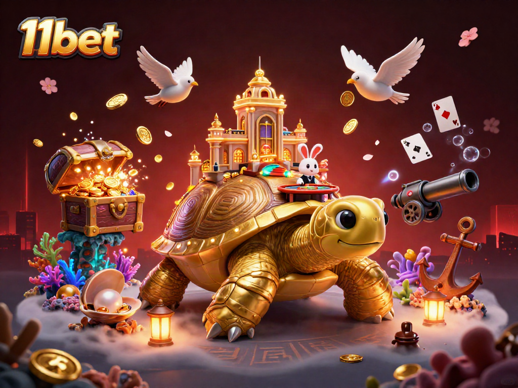 Engage with exciting baccarat action at 11bet illustrated in a vibrant casino scene.