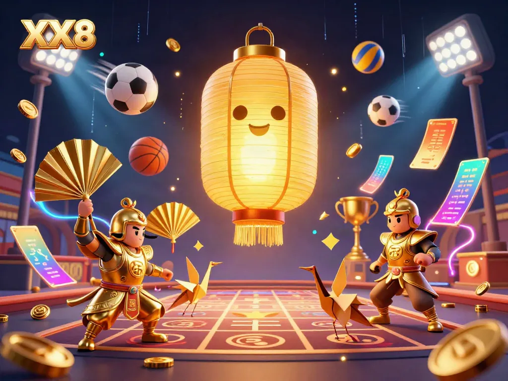 Engage with the vibrant casino world of XX8, featuring luminous spirits and dynamic gameplay elements.