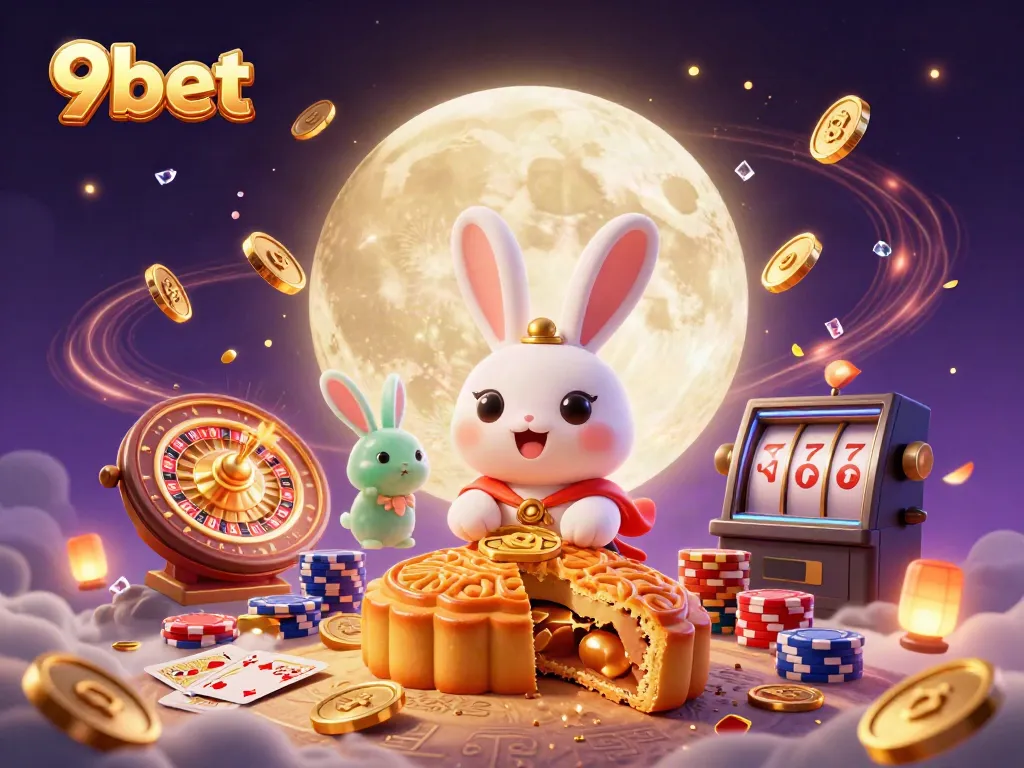 Experience the excitement of 9bet with a vibrant 3D illustration featuring unique casino elements.