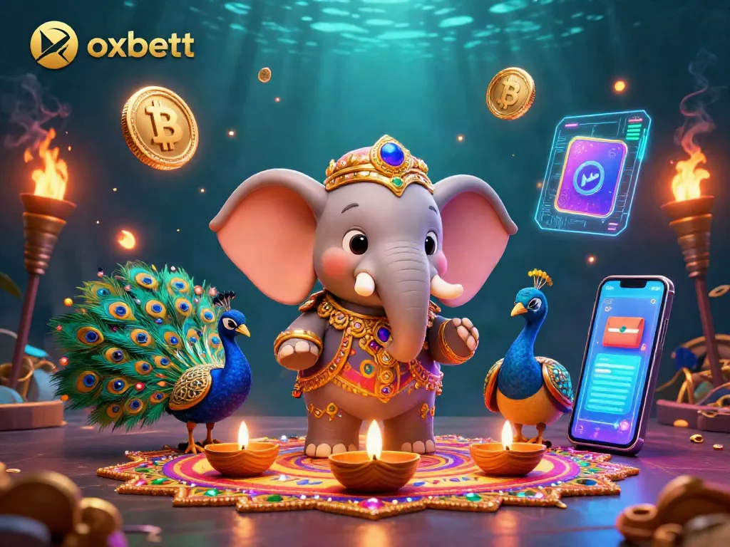 Experience the thrill at oxbett with vibrant 3D casino artwork featuring dynamic characters and crypto elements.