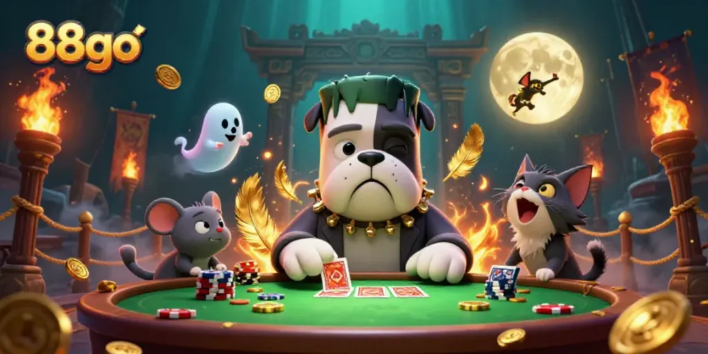 Experience thrilling gameplay with the captivating characters of 88go in an immersive casino atmosphere.