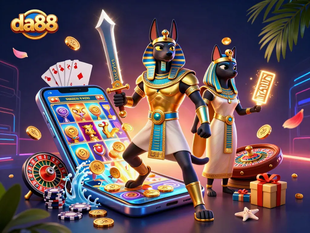 Experience thrilling gameplay with da88, featuring slots, warriors, and Egyptian treasures.