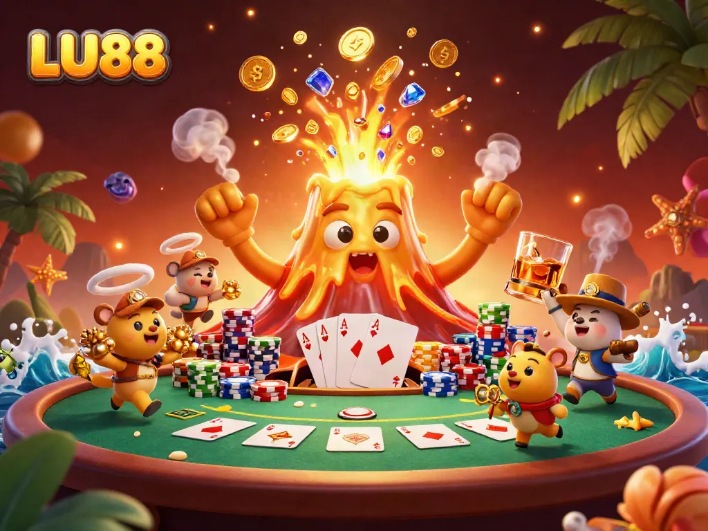 Experience thrilling wins at LU88 with a stunning eruption of treasures and poker elements