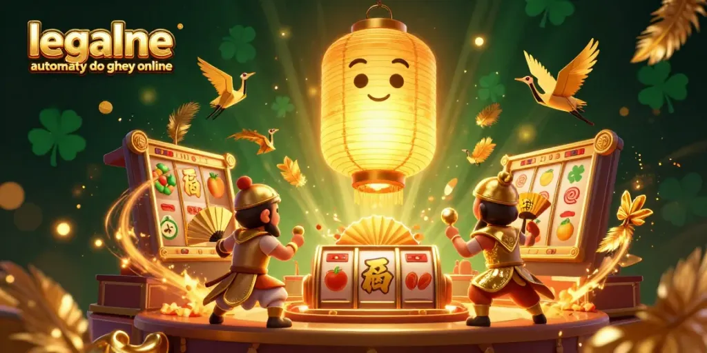 Experience thrilling legalne automaty do gier online with vibrant casino elements and golden symbols.