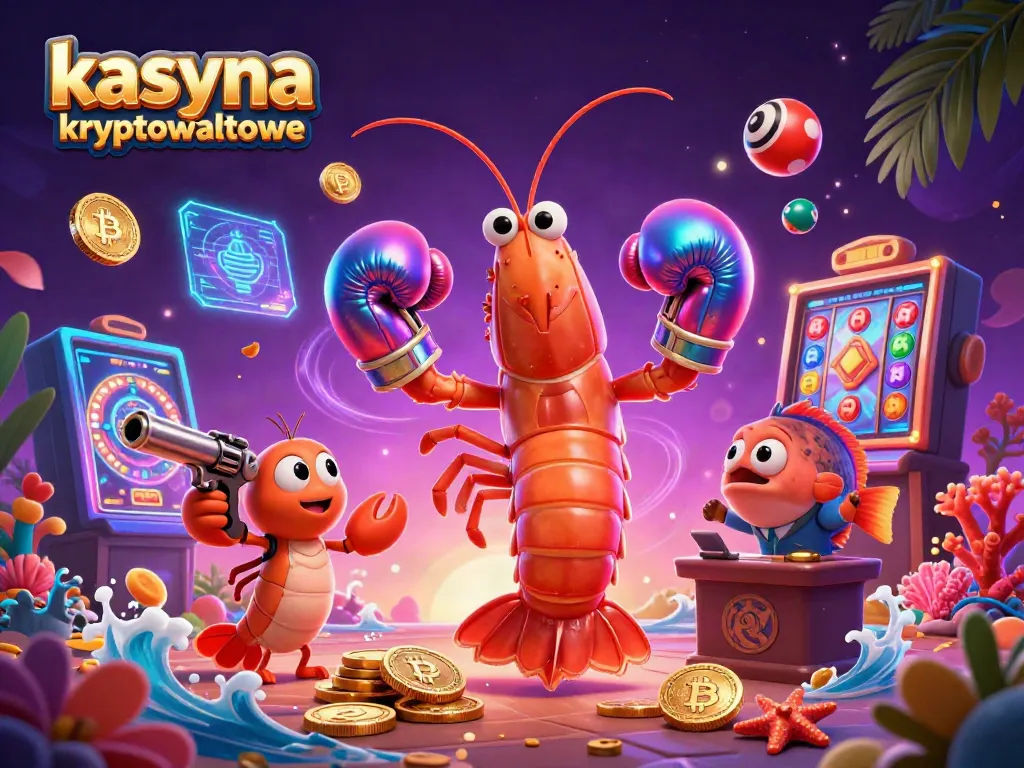 Engage in kasyna kryptowalutowe excitement with vibrant coins, dynamic reels, and playful characters.