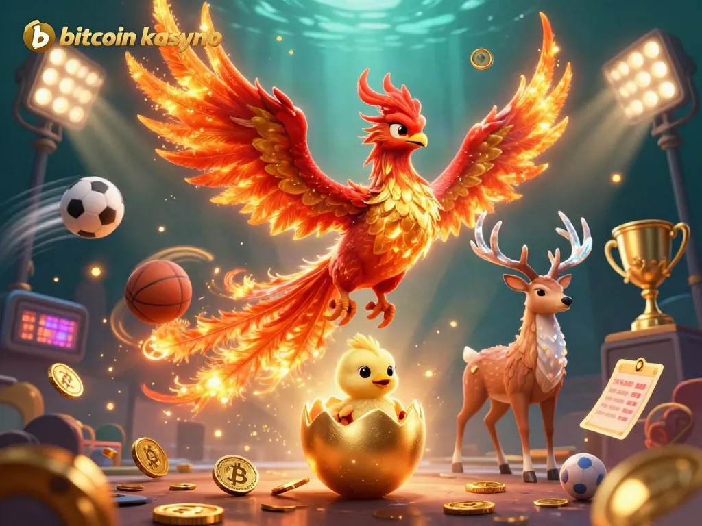 Bet on thrilling games at bitcoin kasyno with vibrant 3D characters and dynamic elements.